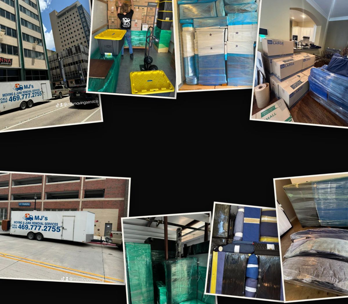 hero collage scattered